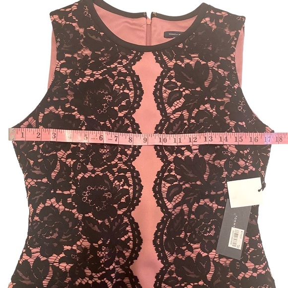 Tommy Hilfiger Black Pink Floral Crepe Sheath‎ Sleeveless Dress Size 8 - Picture 9 of 14